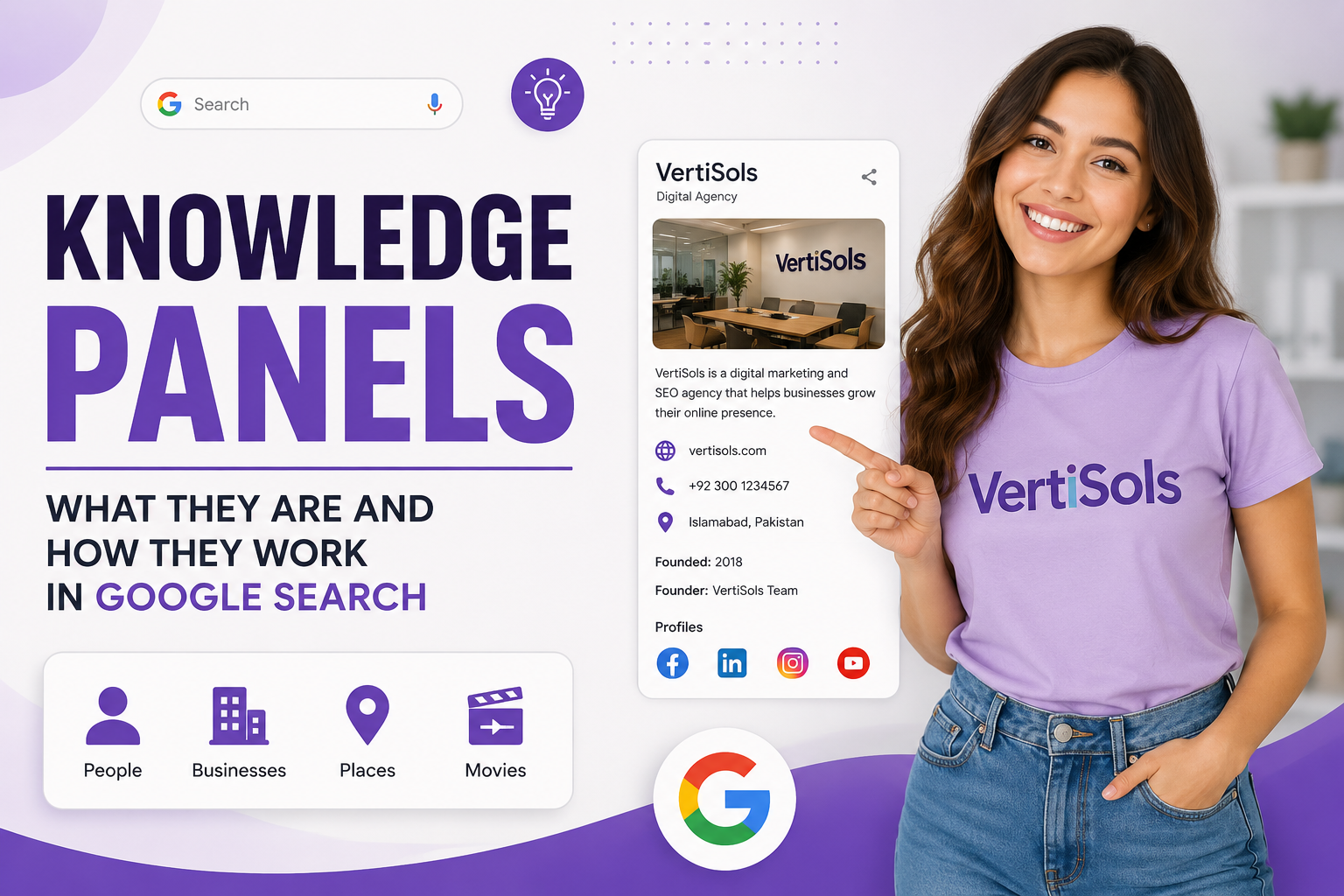 Knowledge Panels in google search - VertiSols.com - Best SEO Company in Lahore Pakistan