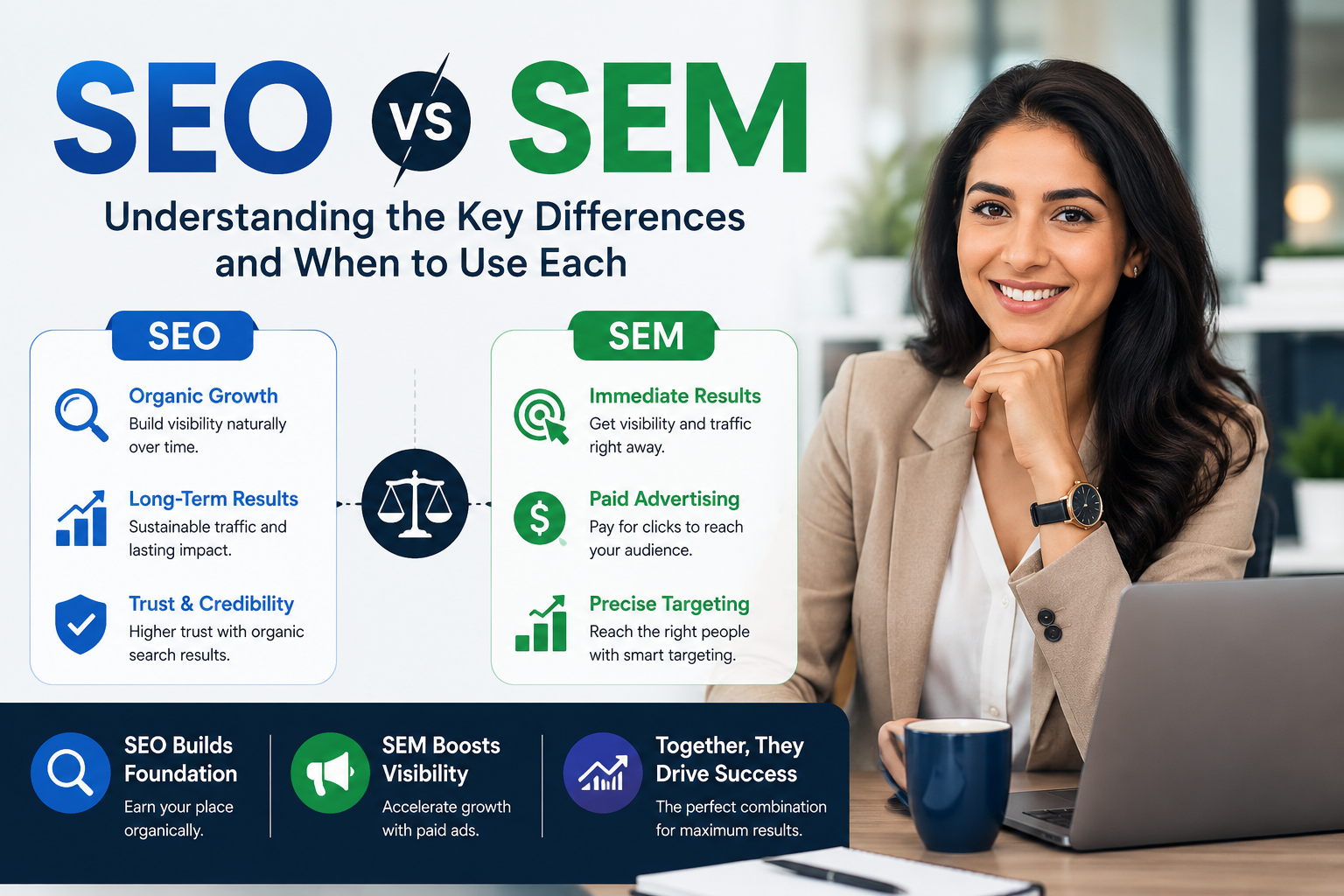 seo vs sem key differences - Vertisols.com Best SEO Agency