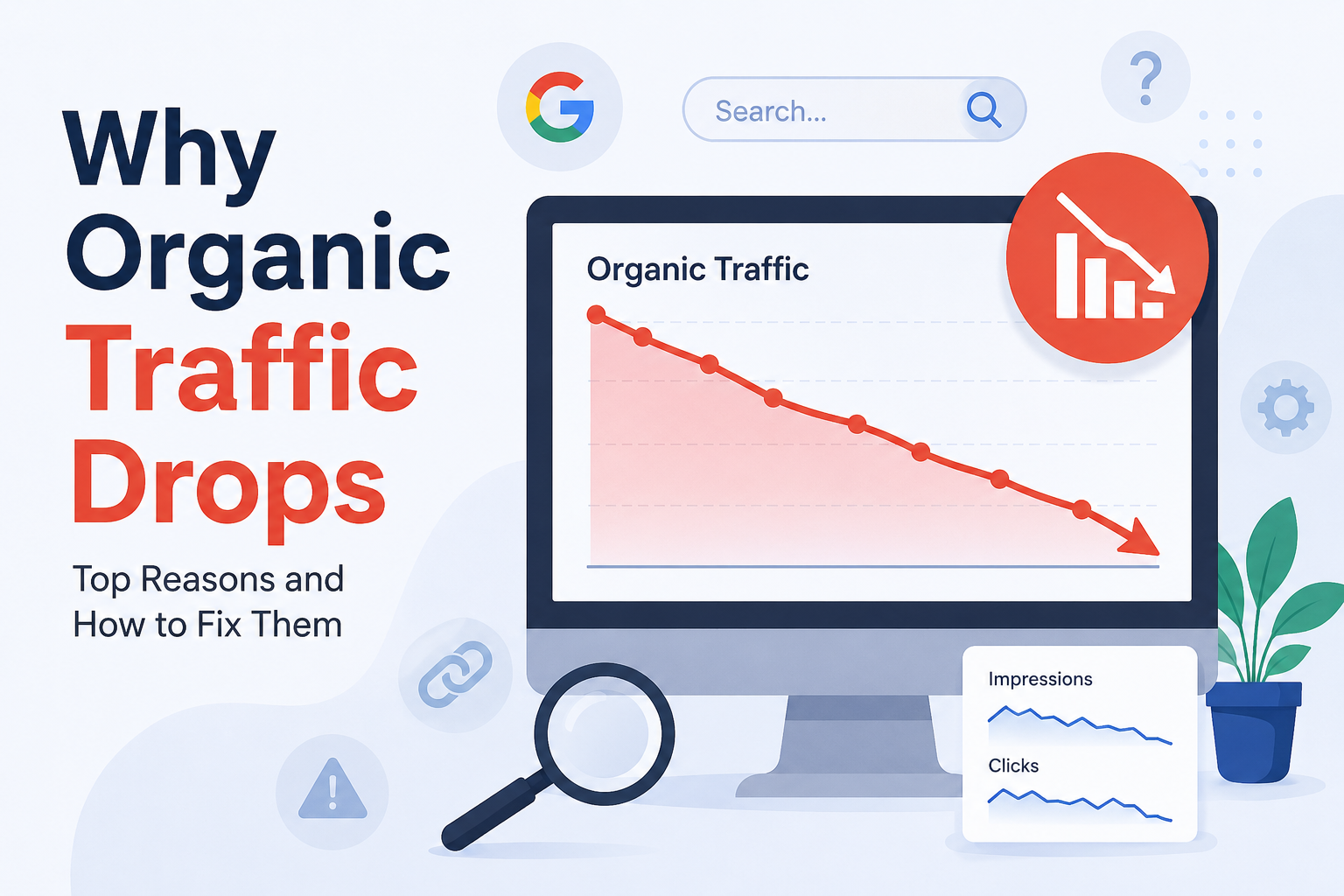 why organic traffic drops - VertiSols.com Best SEO Company in Lahore Pakistan