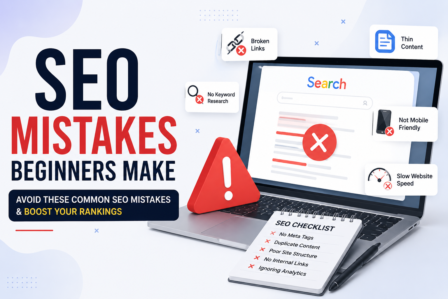 seo mistakes beginners make - Vertisols.com Best SEO Agency in Lahore Pakistan